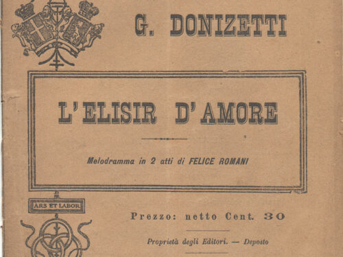 L’Opera 59  G. Donizetti  “L’Elisir d’Amore”
