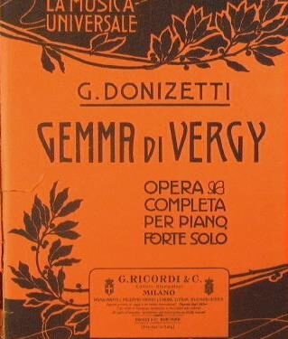 G. Donizetti – Gemma di Vergy trama e libretto