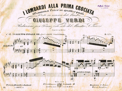 G. Verdi – I Lombardi alla prima Crociata – Trama e Libretto