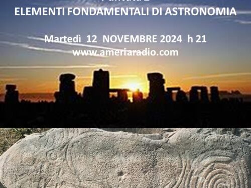 Archeoastronomia – Elementi fondamentali di Astronomia.