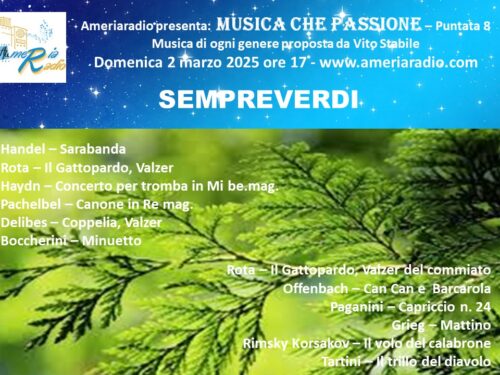 Musica che passione – Sempre verdi
